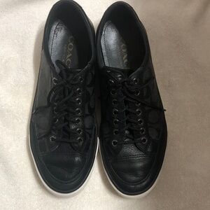 Coach Sneakers Leather And Canvas Men’s Size 10 Pre-owned Used Condition.